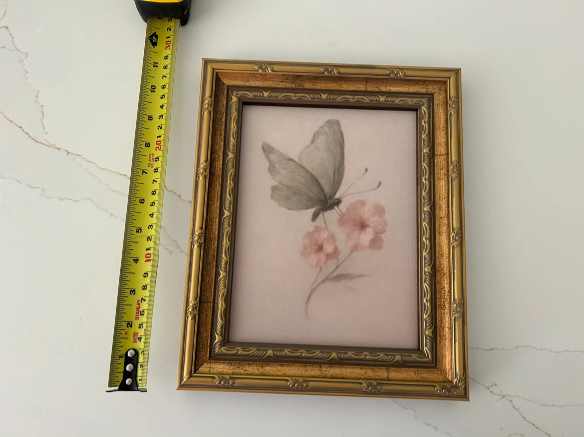 Framed Butterfly and Flower Artwork - photo 3