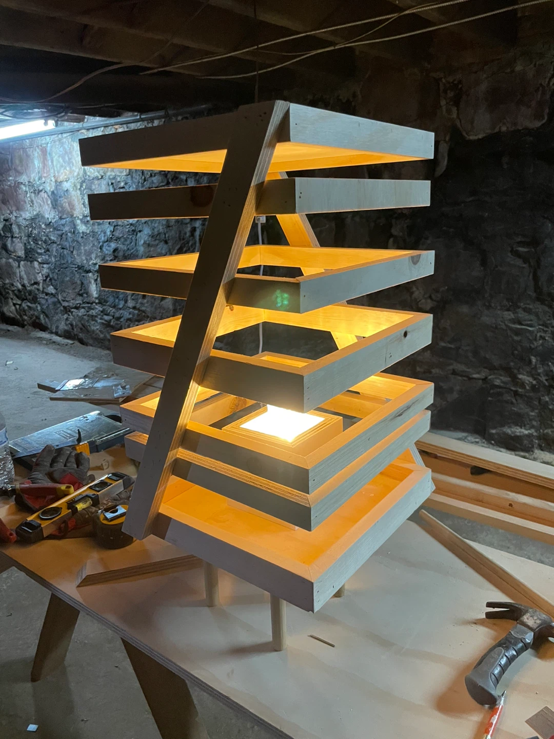 Wooden Geometric Lamp - photo 5