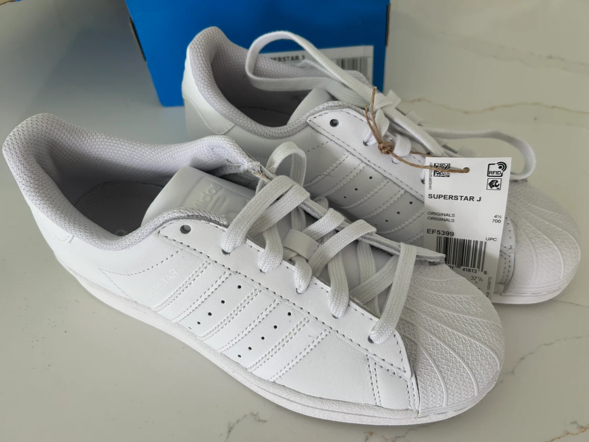 Adidas Superstar J White Sneakers
