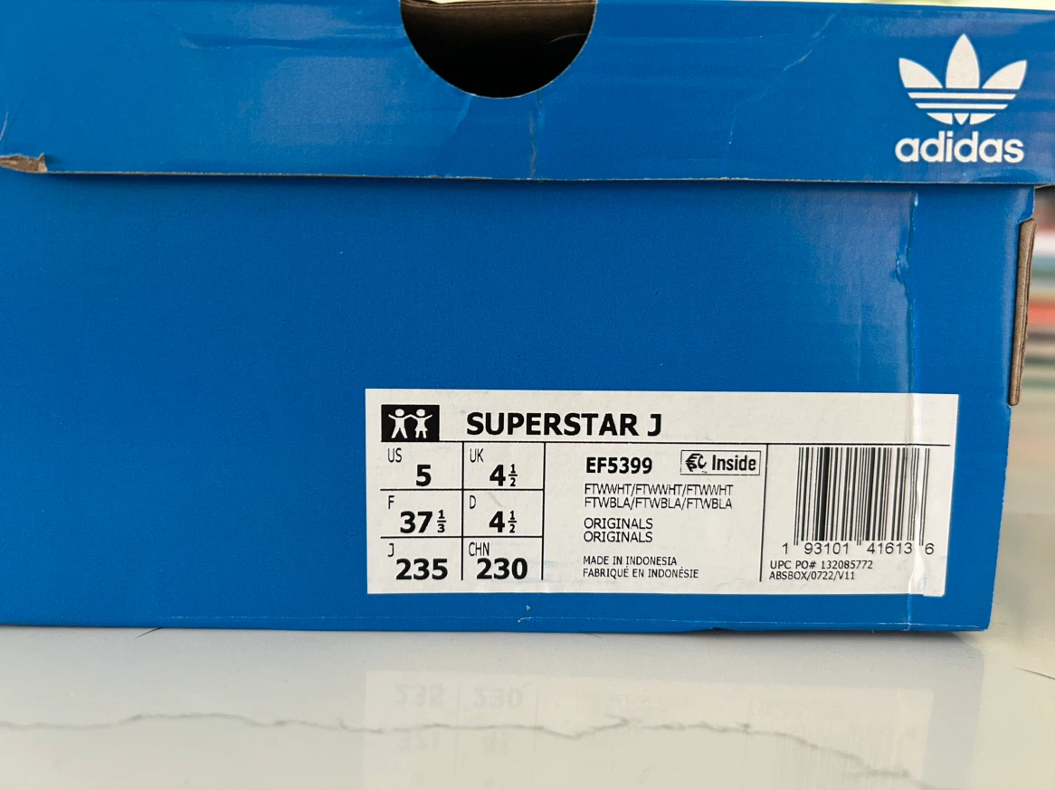 Adidas Superstar J White Sneakers - photo 4