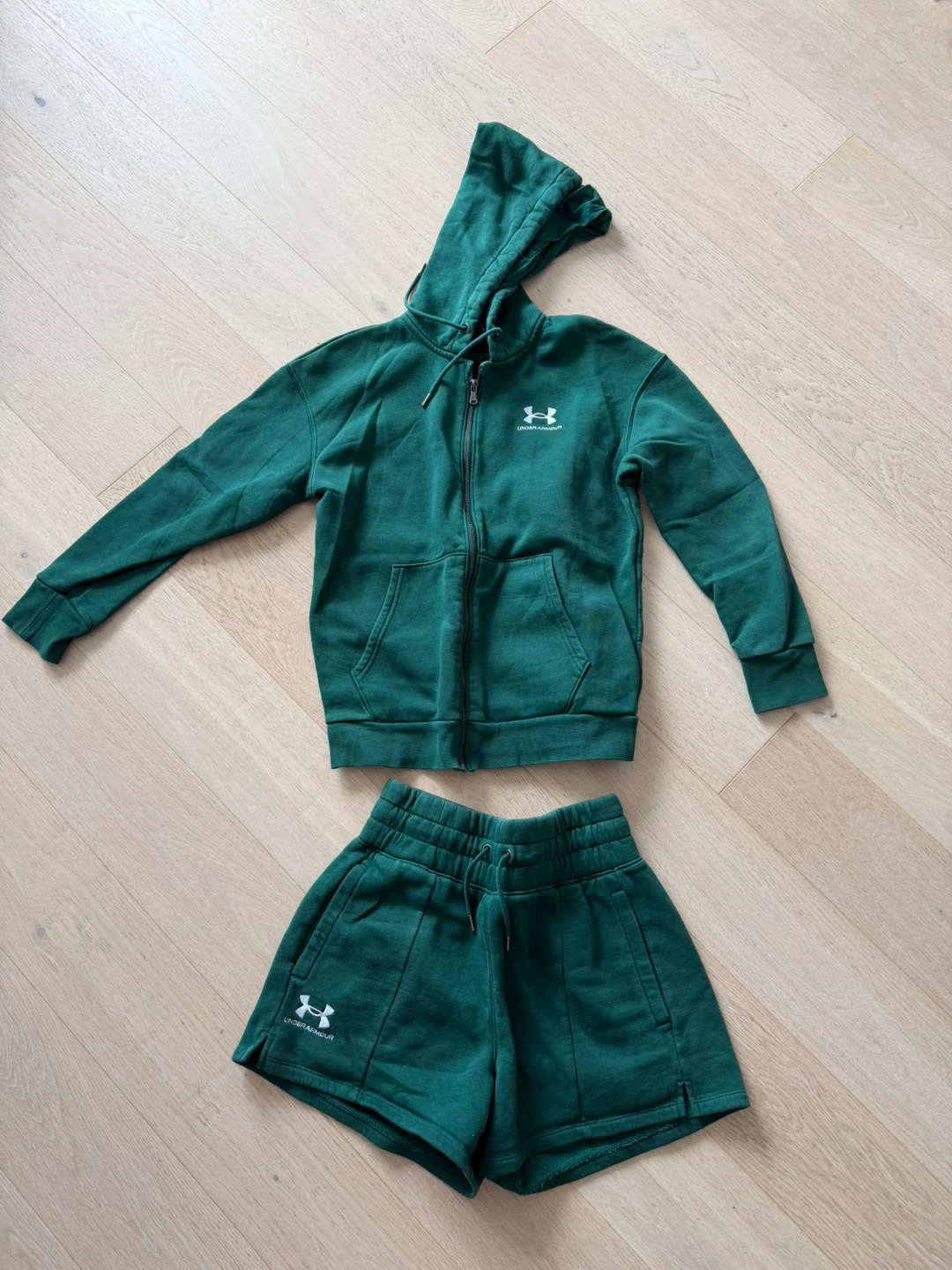 Under Armour Green Hoodie and Shorts Set