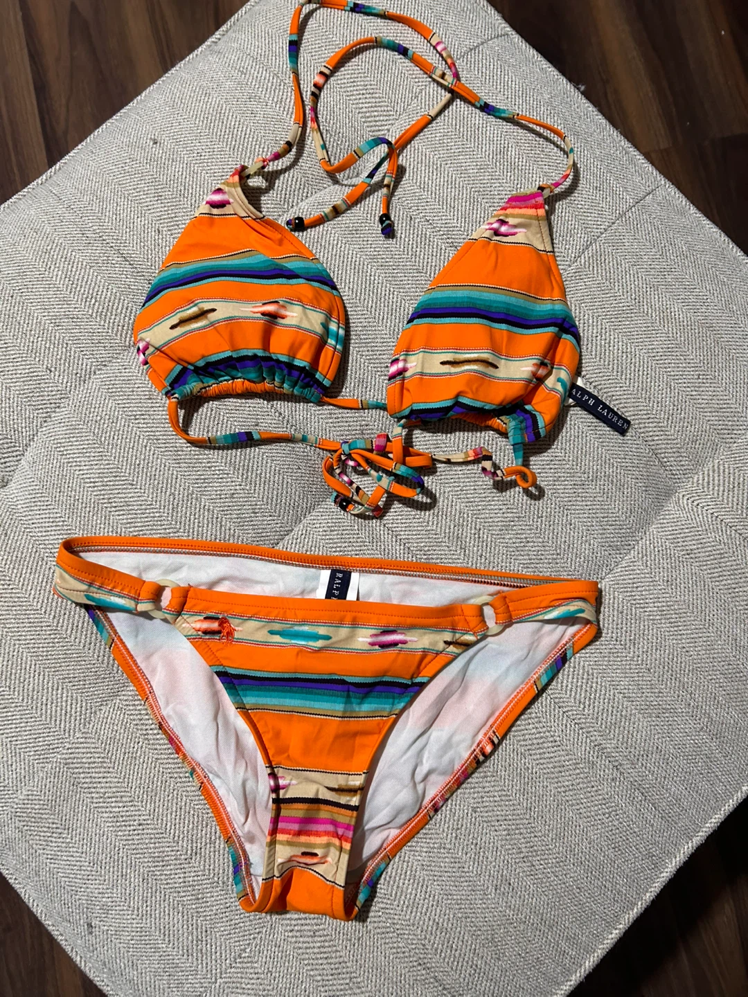 Ralph Lauren Orange Striped Bikini