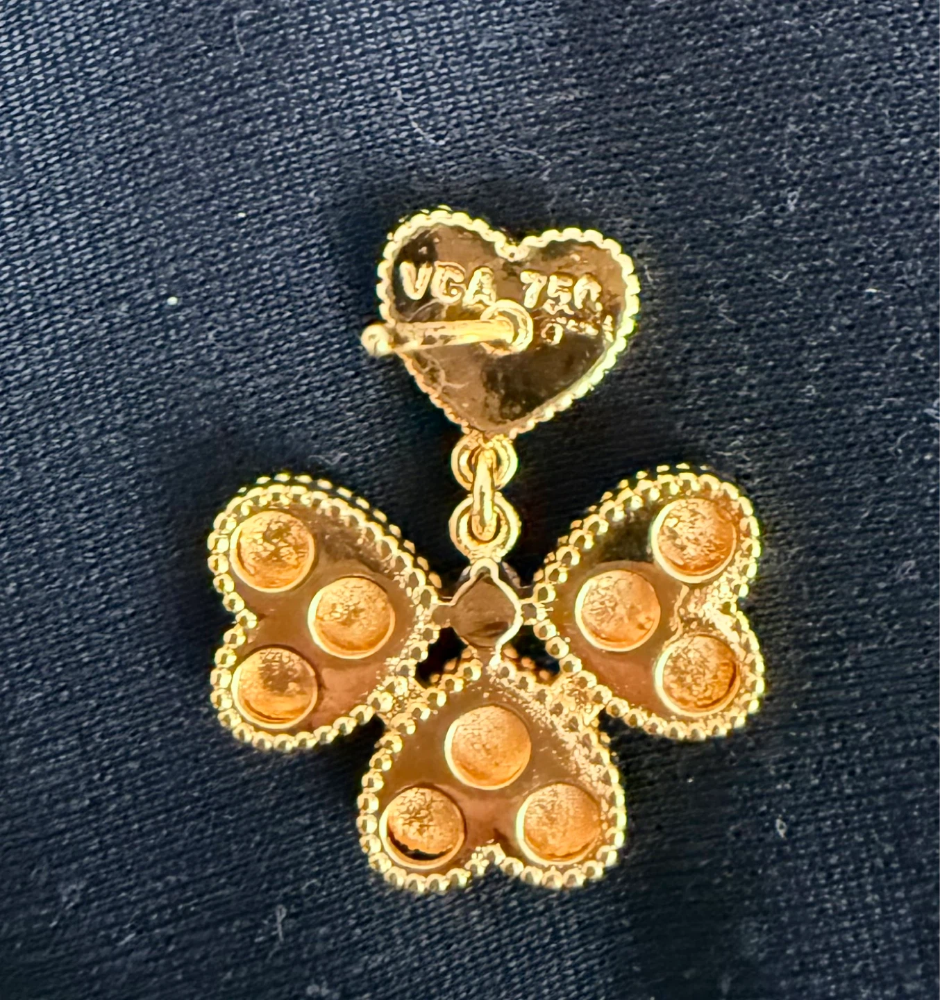 VCA 750 Gold Clover & Heart Earrings - photo 2