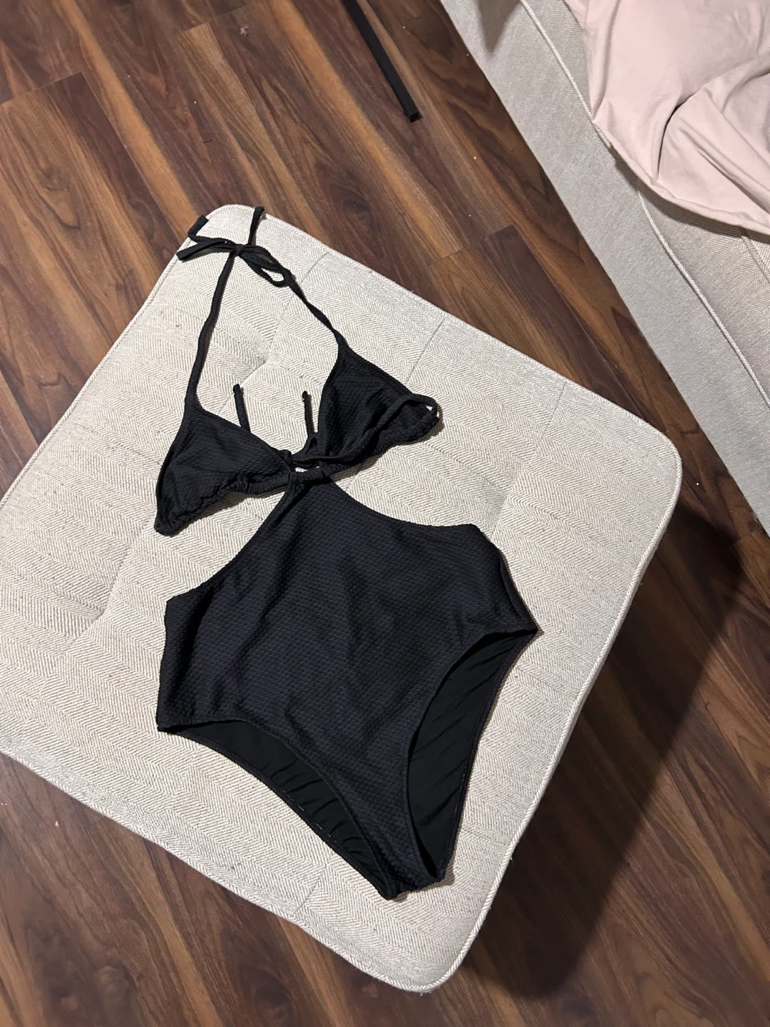 Aerie Black Textured One Piece - photo 3