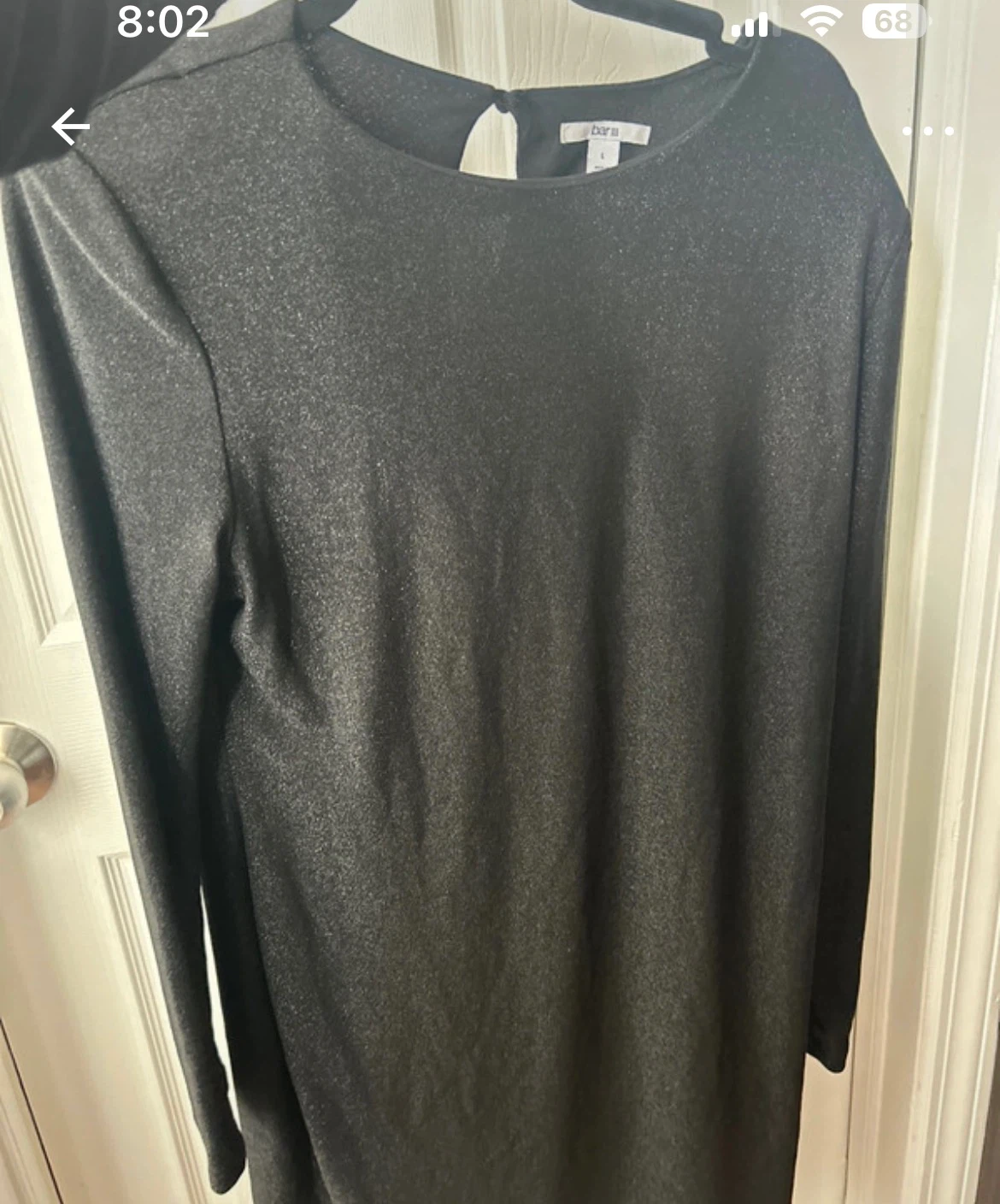 Bar III Black Sparkle Long Sleeve Dress - photo 4