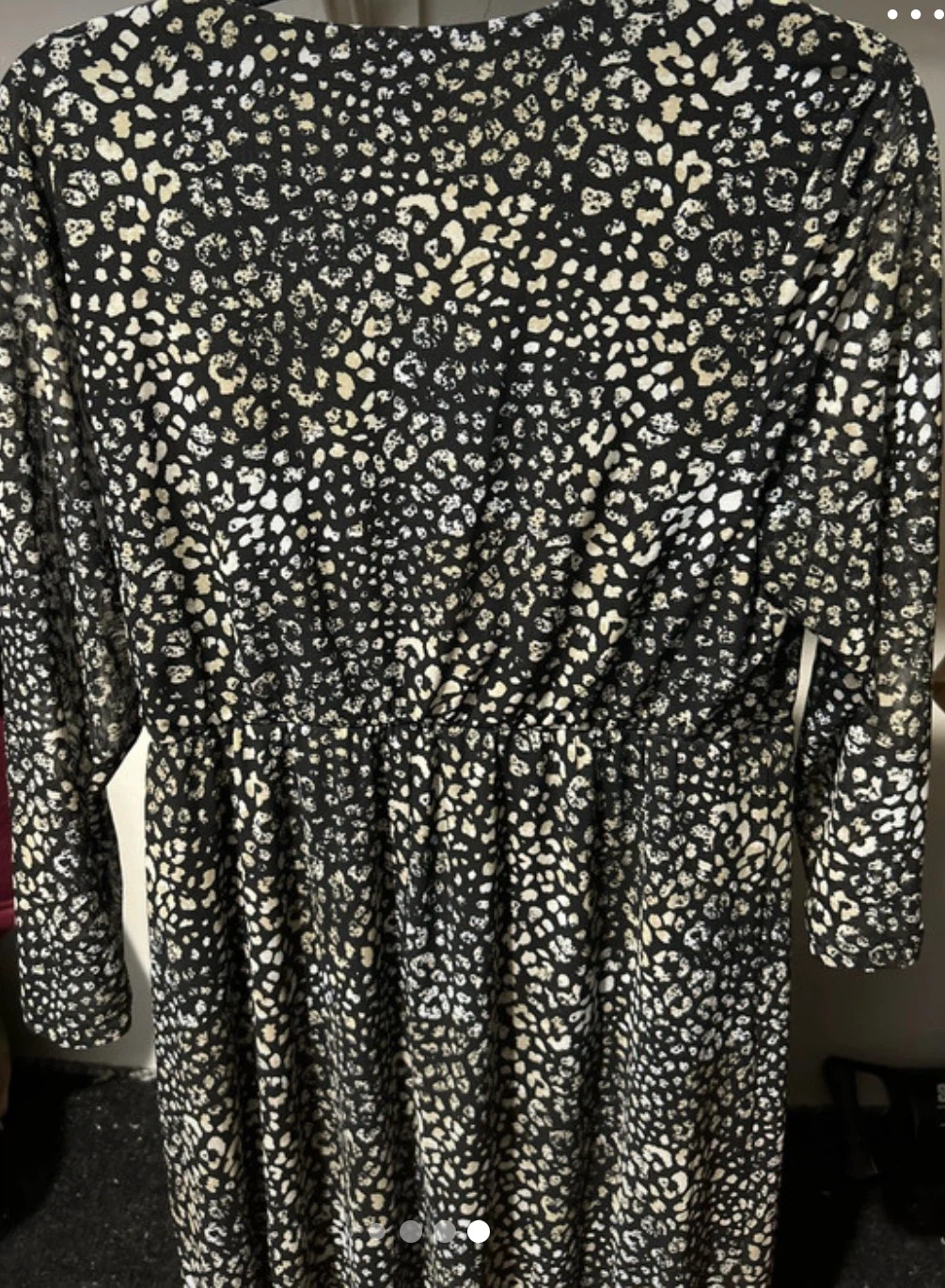 Black & White Animal Print V-Neck