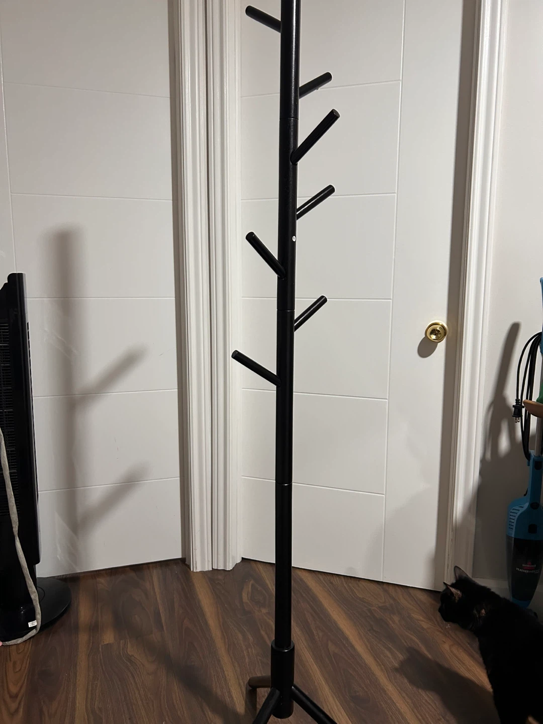 Black Standing Coat Rack