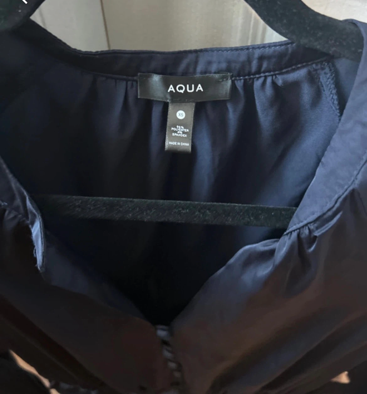 AQUA Black Ruffle Dress - Size XS