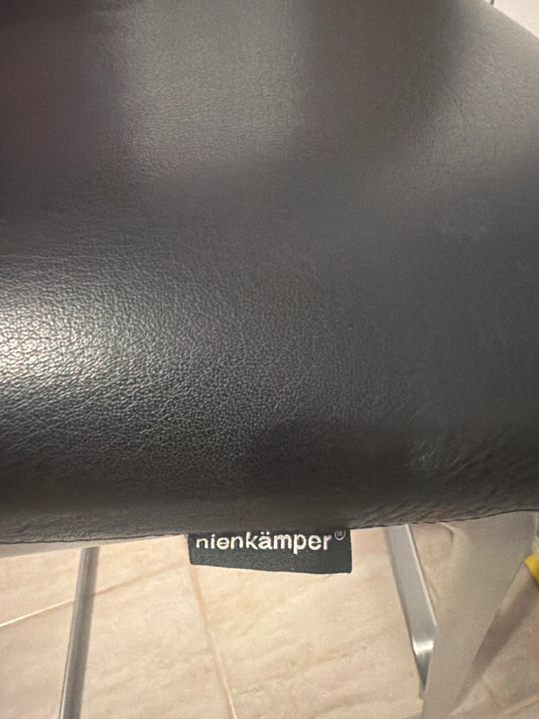 Nienkämper Bar Stool - Black Faux Leather - photo 4