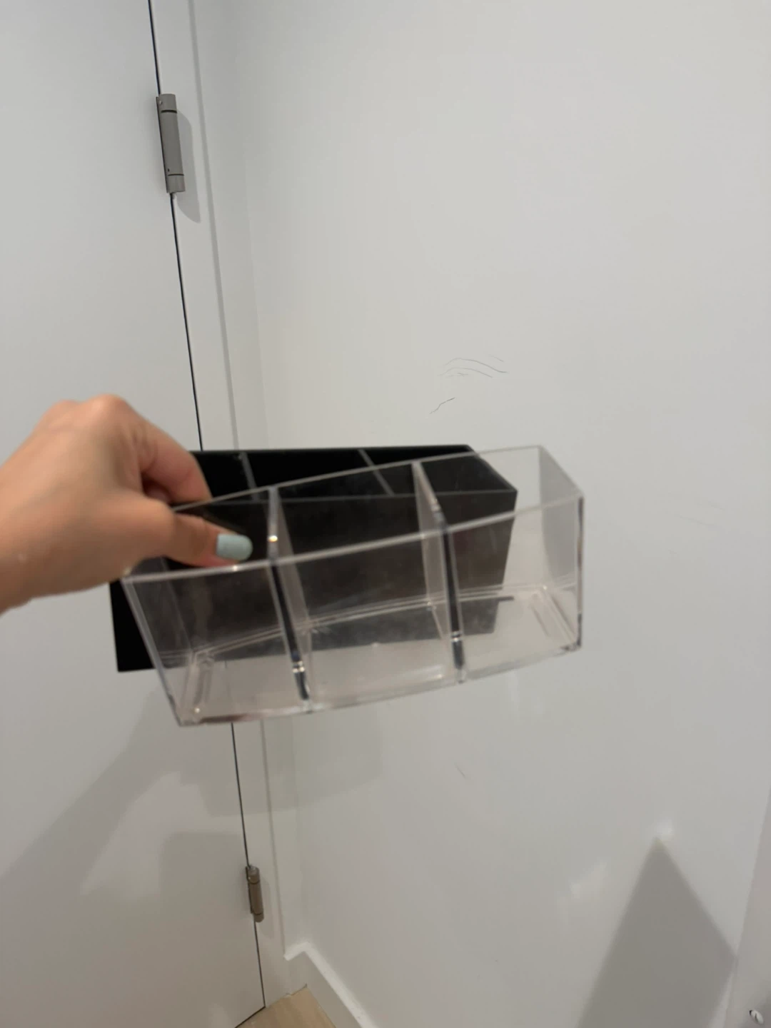 Acrylic Makeup Organizer with Black Base