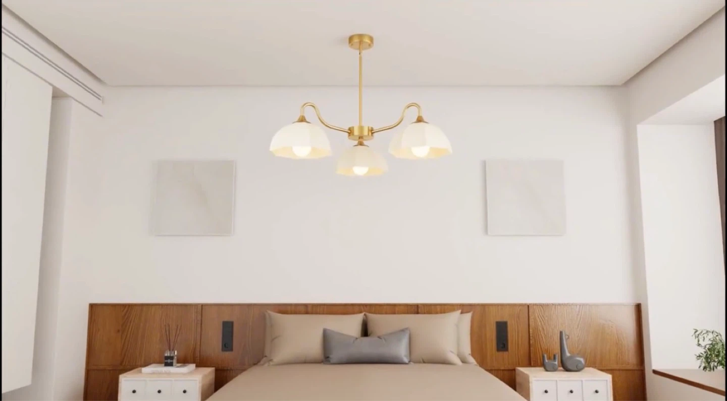 Magiroz Mid Century Modern 3 Light Chandelier - BNIB