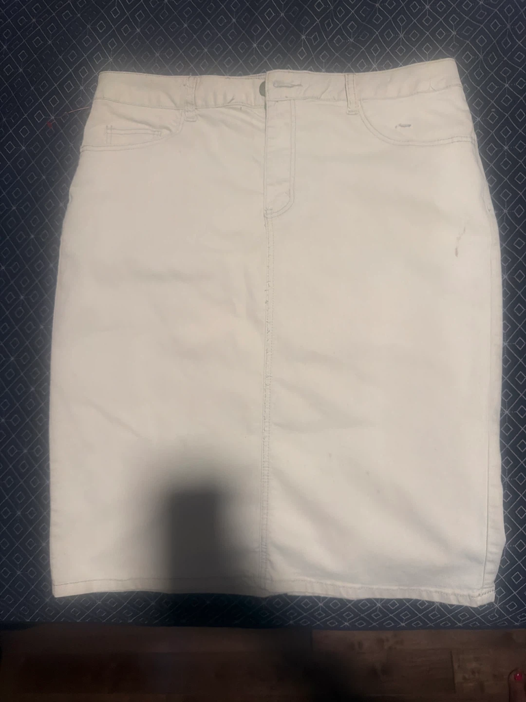Ashley Stewart White Pencil Skirt
