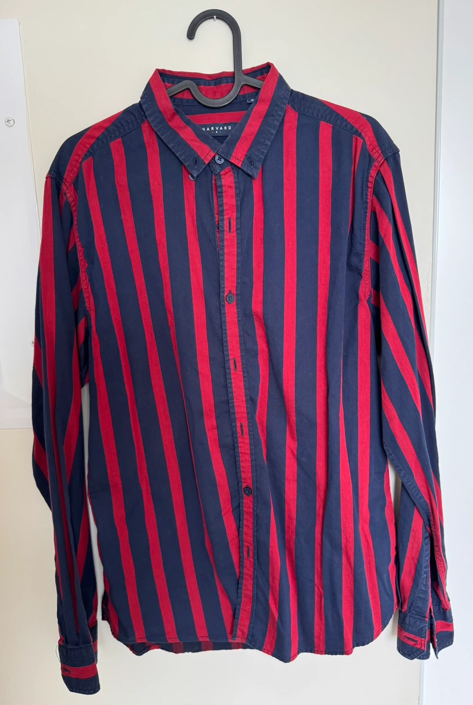 Harvard Striped Button-Up Shirt (Size M)