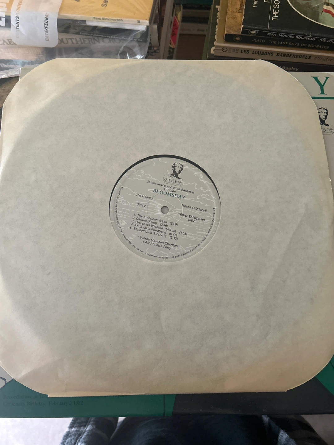 Bloomsday Vinyl Record - James Joyce and Nora Barnacle Tribute - photo 2