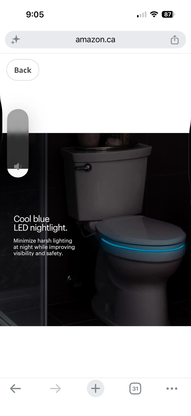 Brondell Electric Bidet l60 Toilet Seat with Nightlight - photo 2