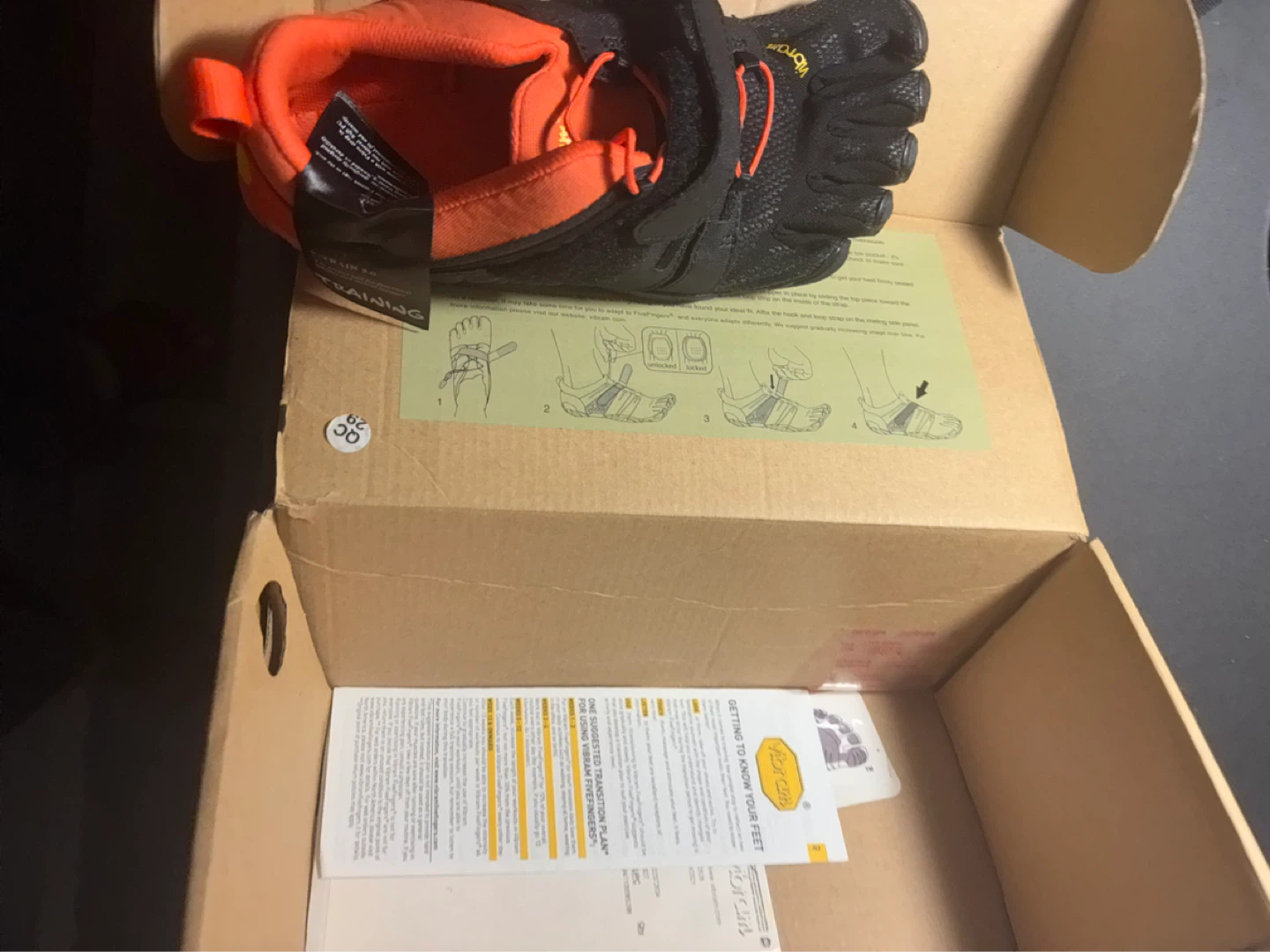 Vibram FiveFingers Black Orange Training Shoes - photo 5