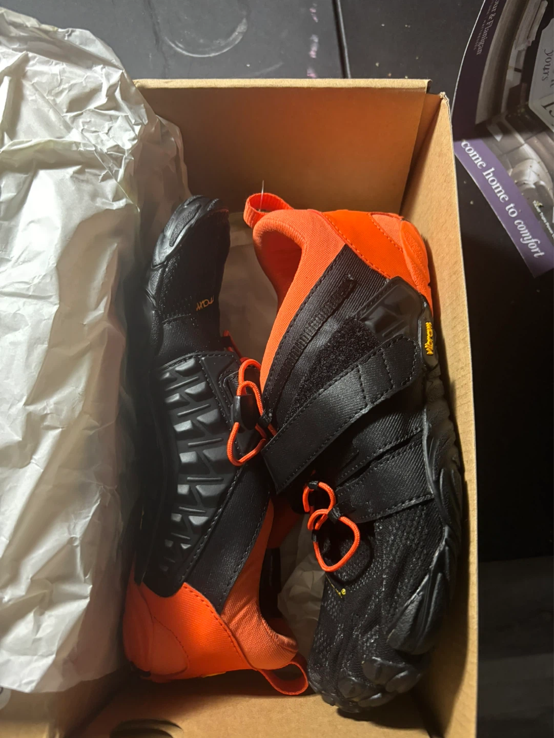 Vibram FiveFingers Black Orange Training Shoes