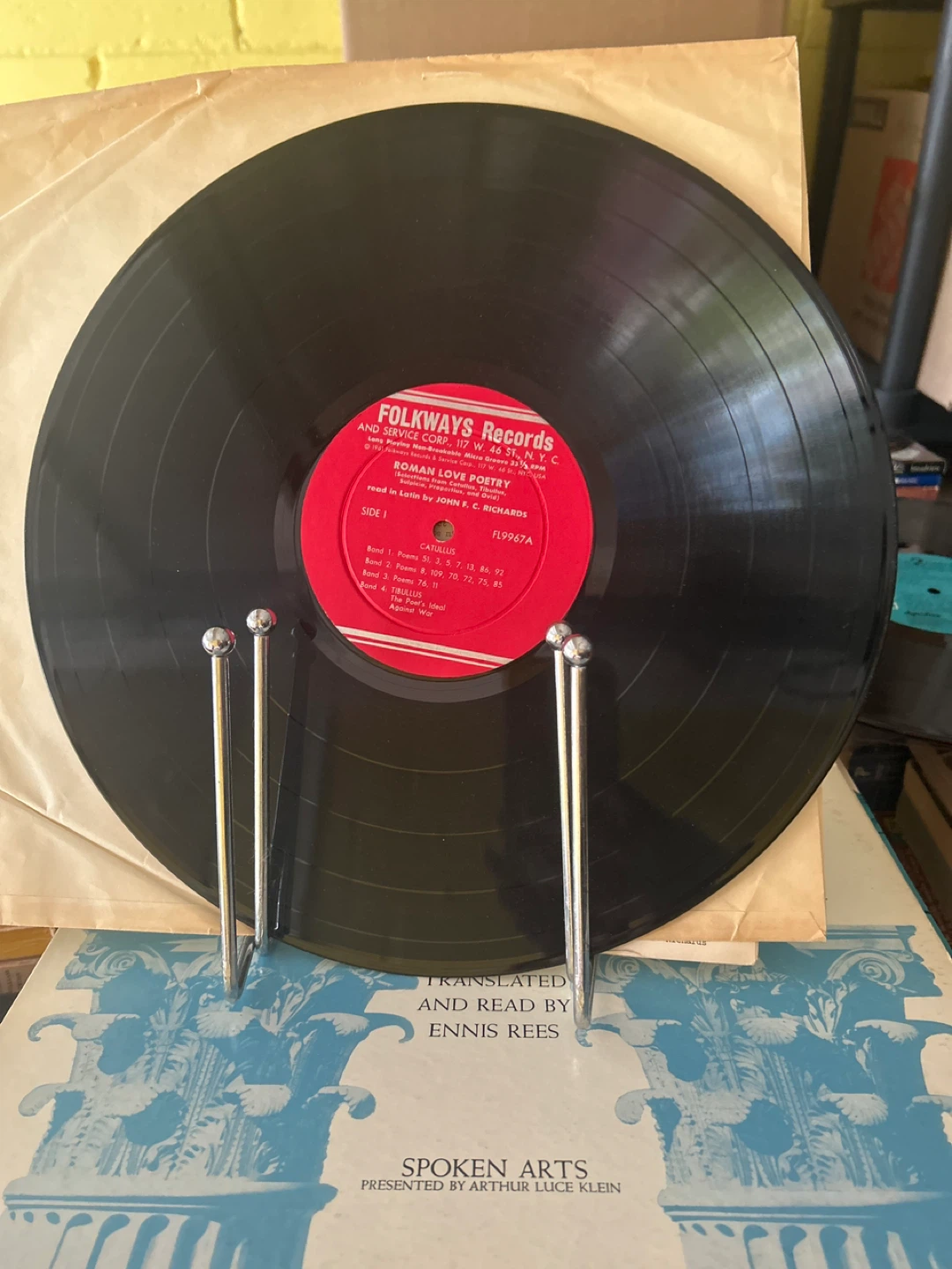 Folkways Records Roman Love Poetry Vinyl Record - photo 4