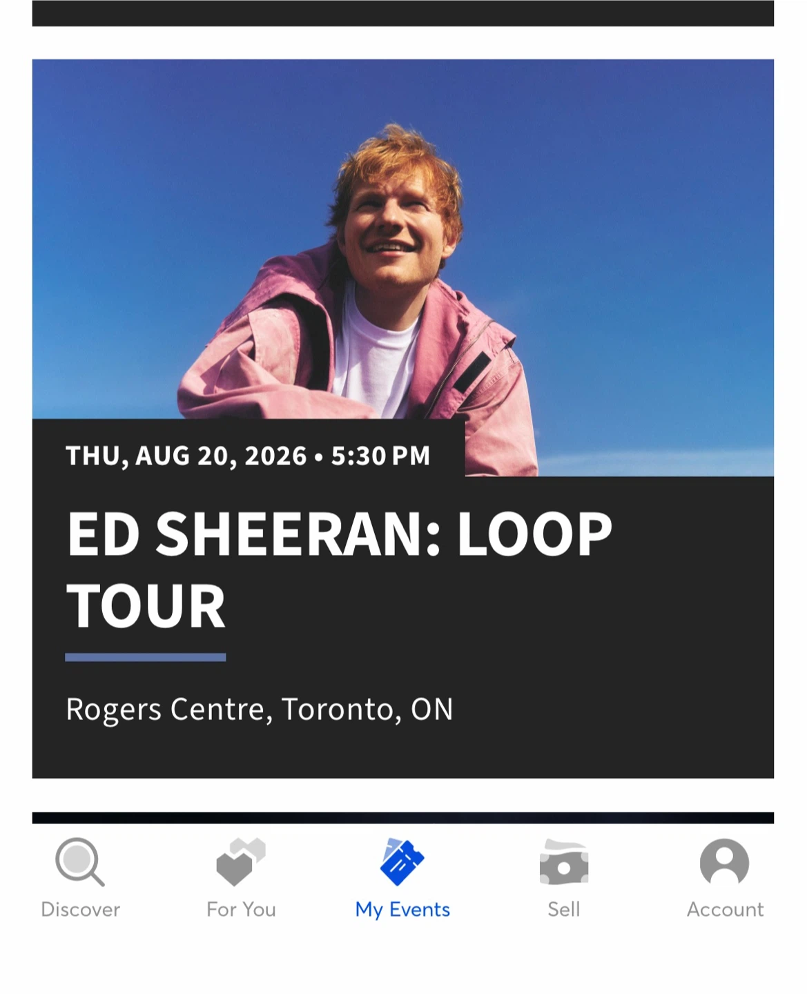 Ed Sheeran - August 20- 3 Incredible Floor Seats
