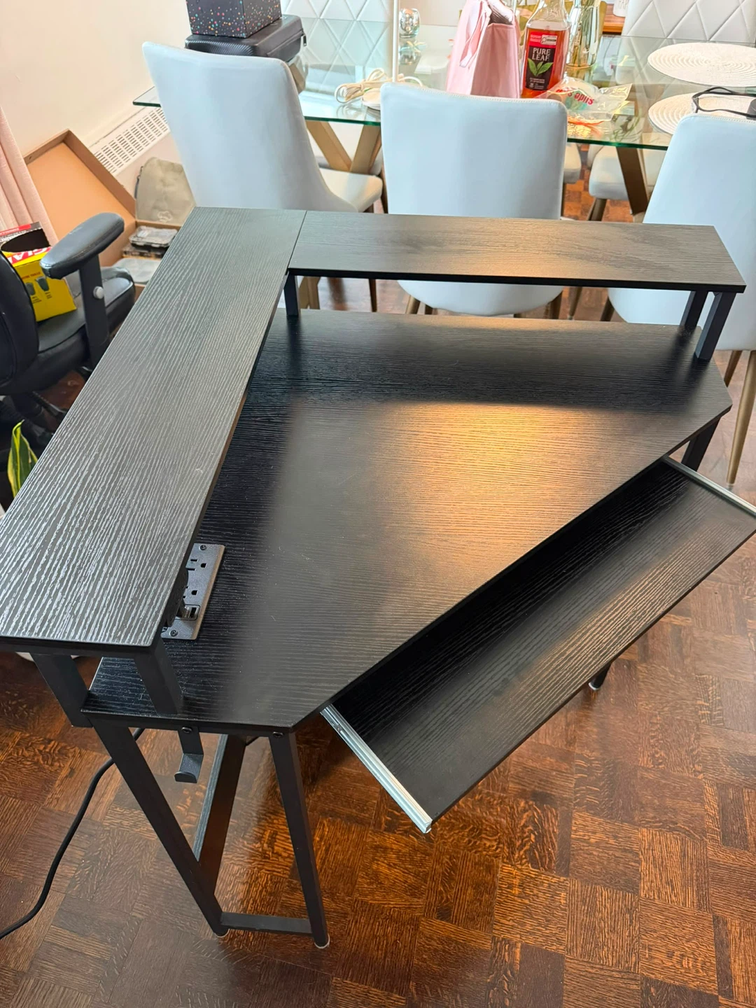 L-Shaped Gaming Desk and Office chair