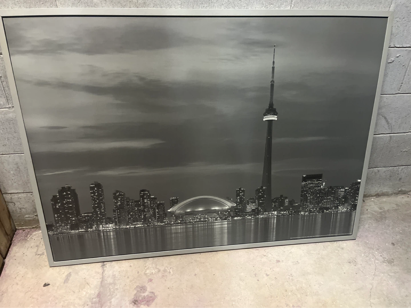 Framed Toronto Skyline Black and White Print