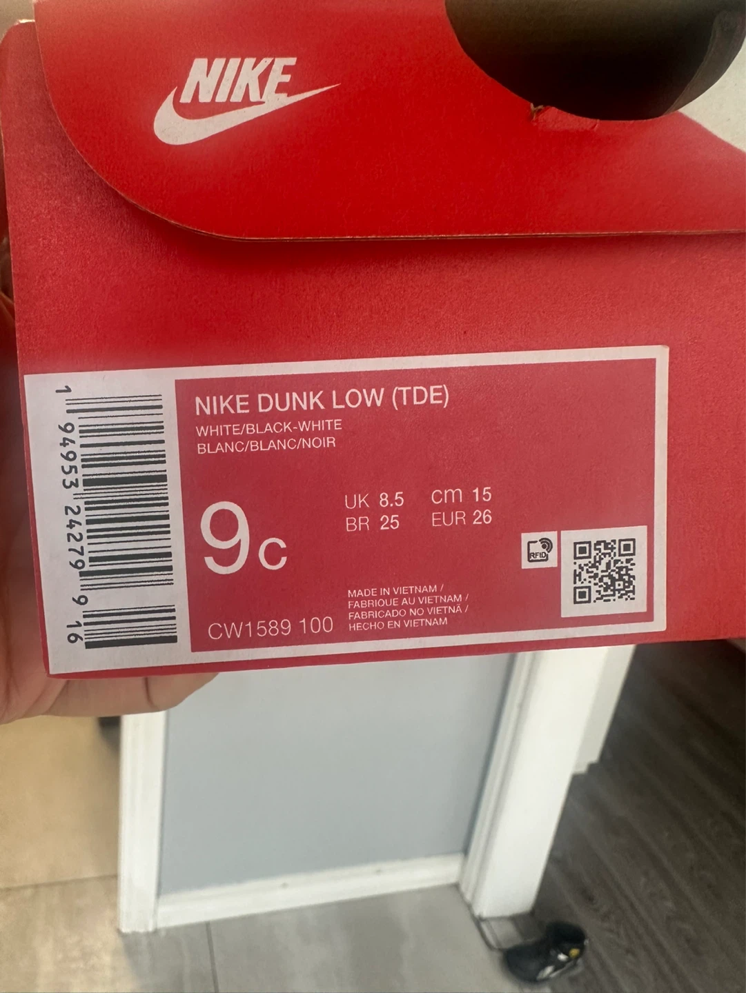 Nike Dunk Low (TDE) White/Black 9c - photo 2