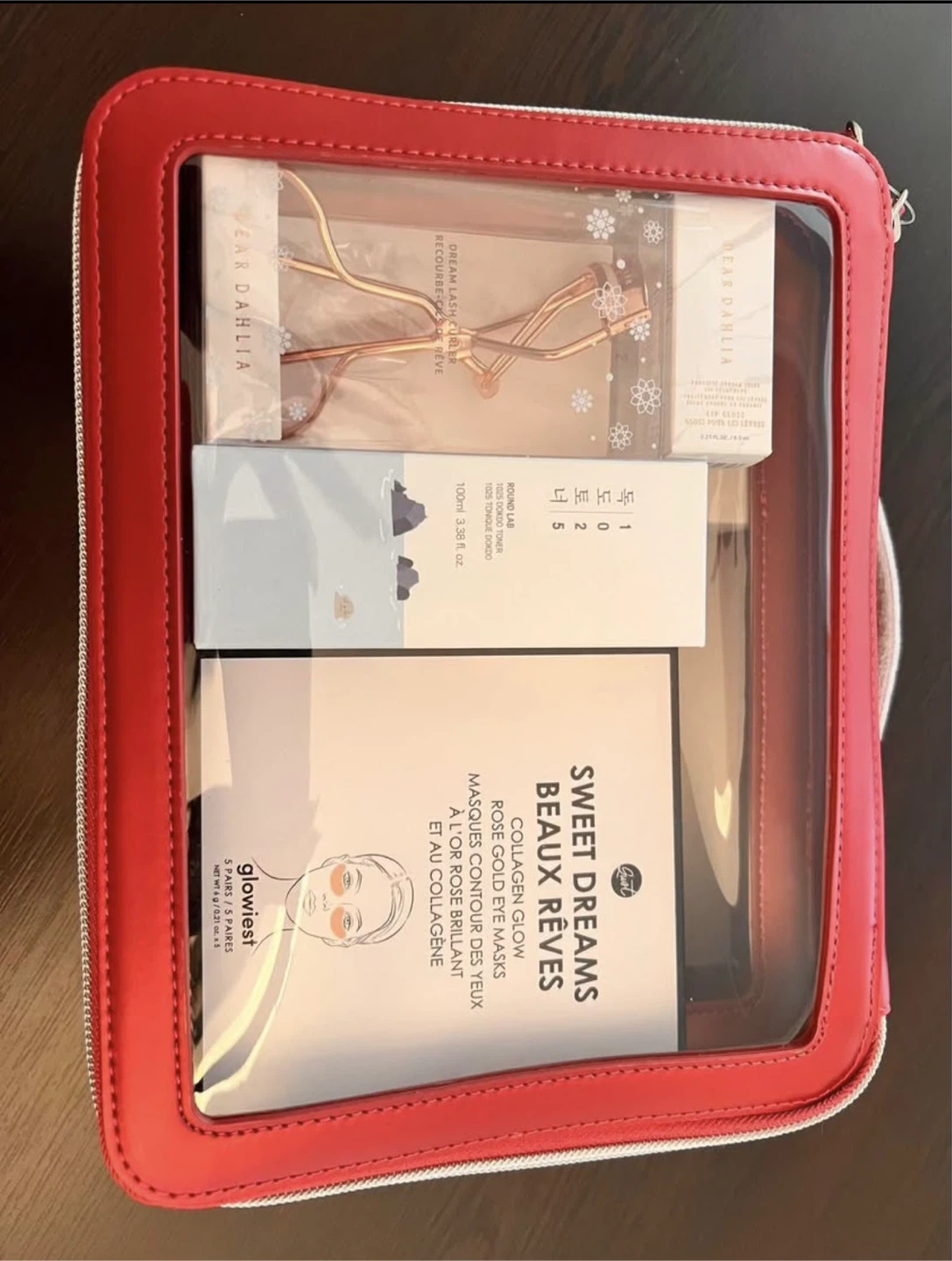 K-Beauty Wonder Red Makeup Bag Set