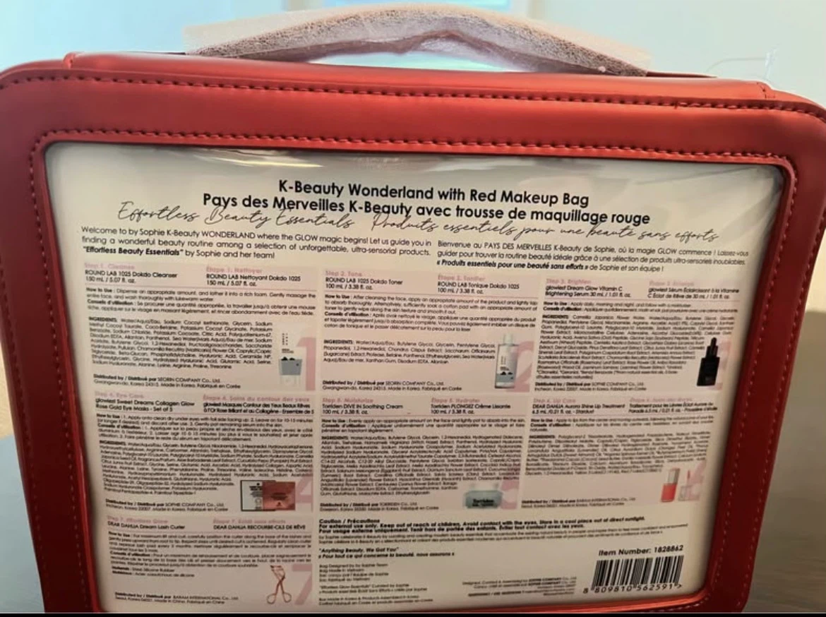 K-Beauty Wonder Red Makeup Bag Set - photo 2