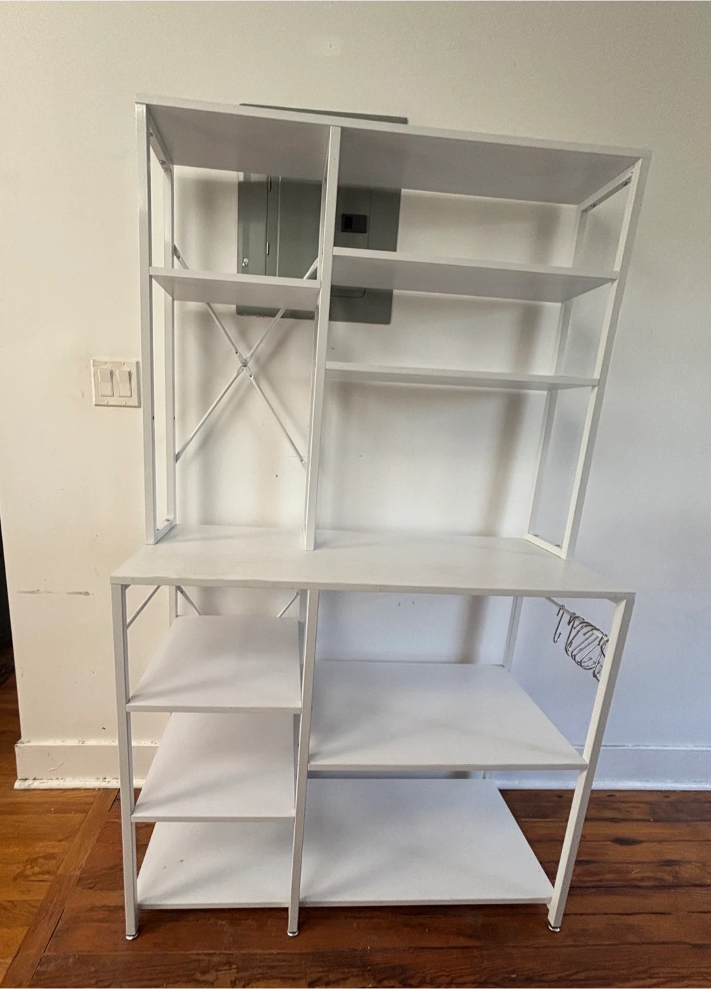 White Bakers Rack with Shelving - photo 3