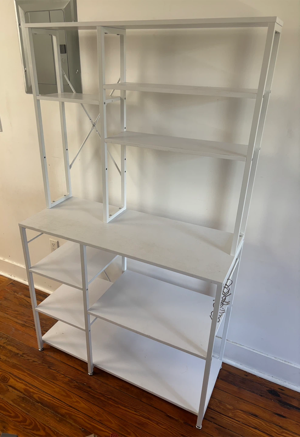 White Bakers Rack with Shelving - photo 4
