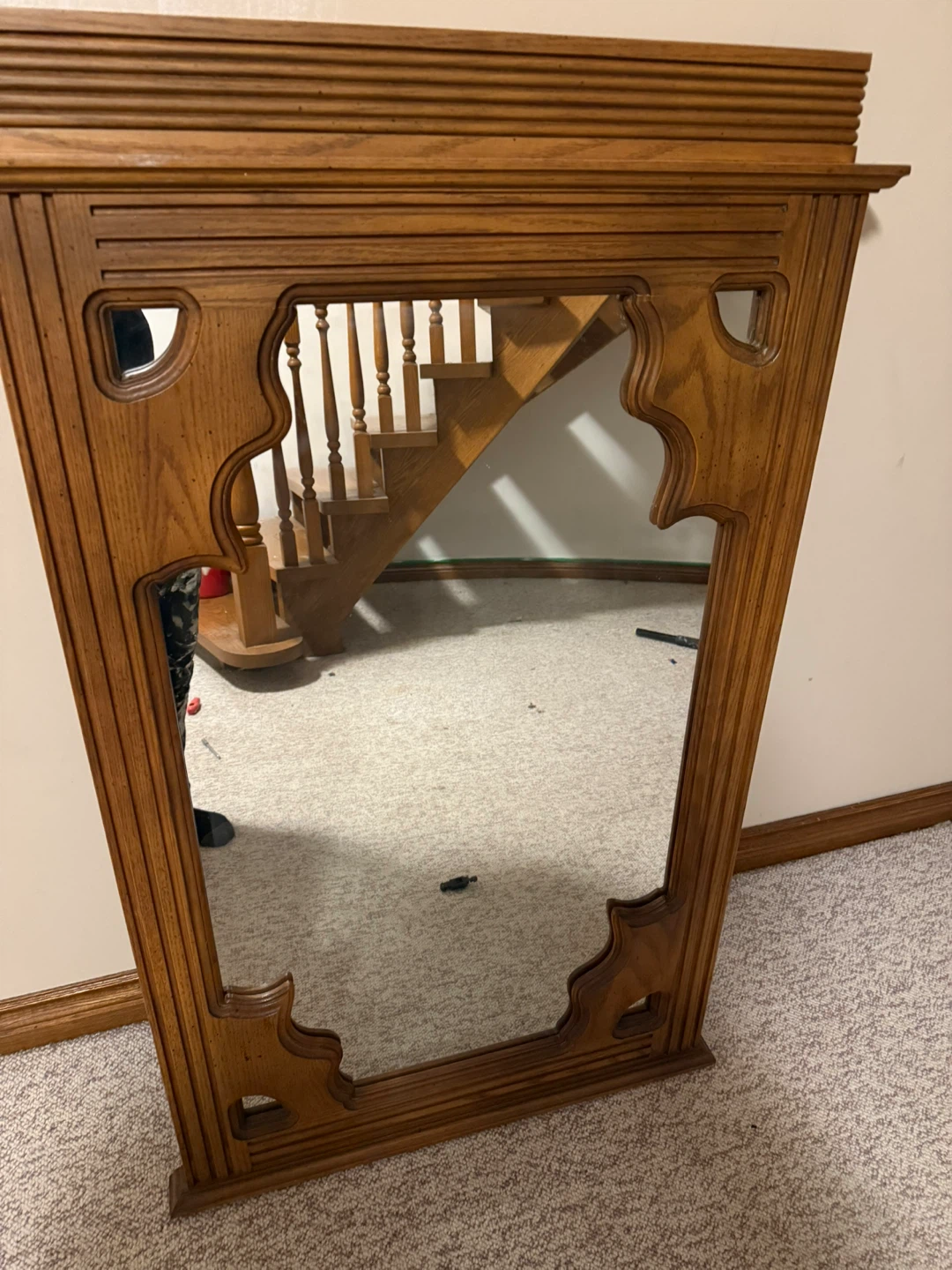 Wooden Ornate Mirror - photo 2