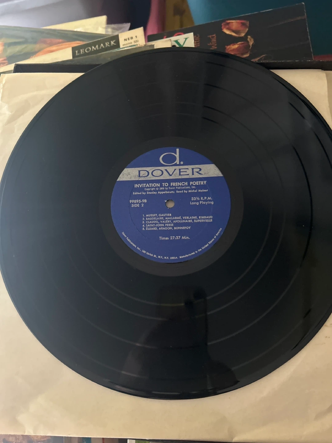 Dover Invitation to French Poetry Vinyl Record - photo 2