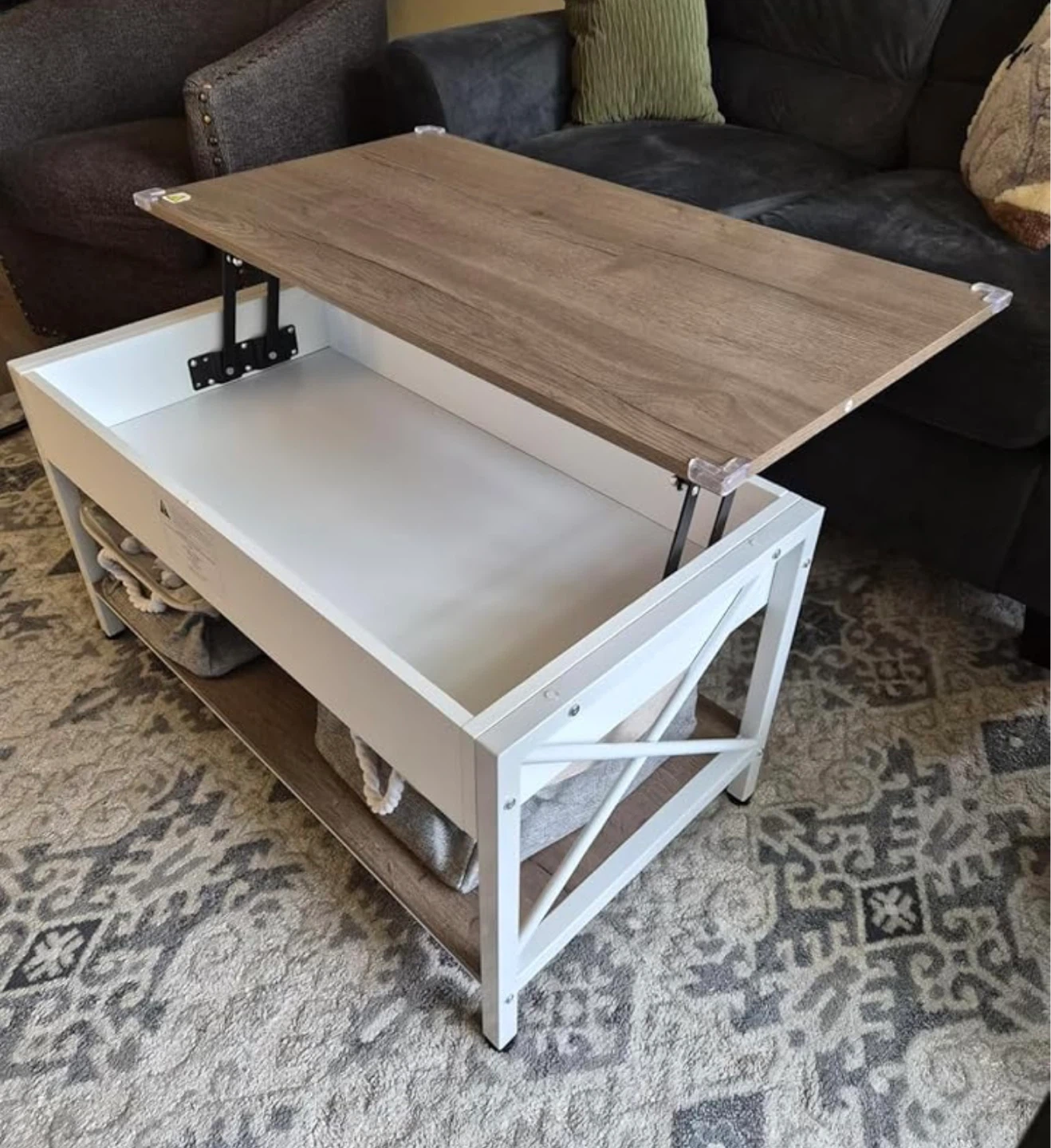 VINGLI Lift Top Coffee Table with Storage