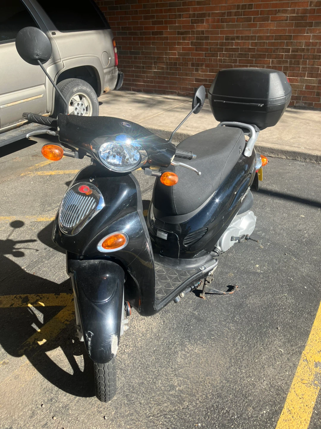 Black Kymco Scooter with Storage Box - photo 3