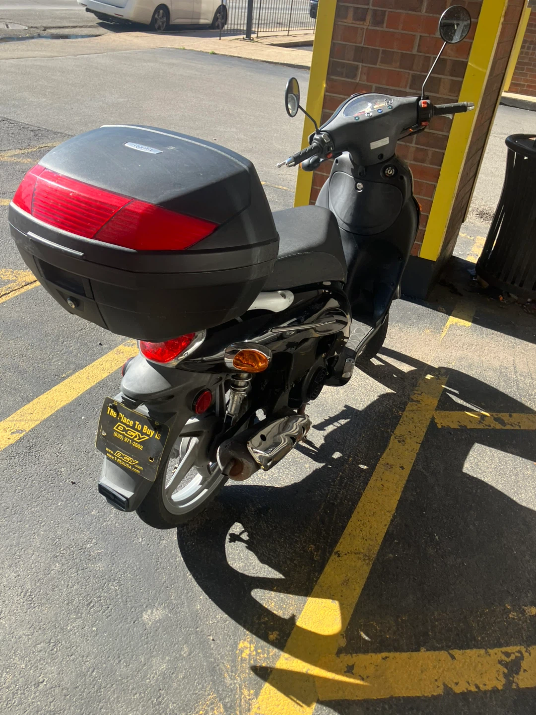 Black Kymco Scooter with Storage Box - photo 2