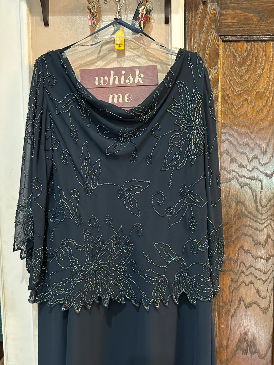 JKARA Women's Beaded Black Dress Size 18W - photo 2