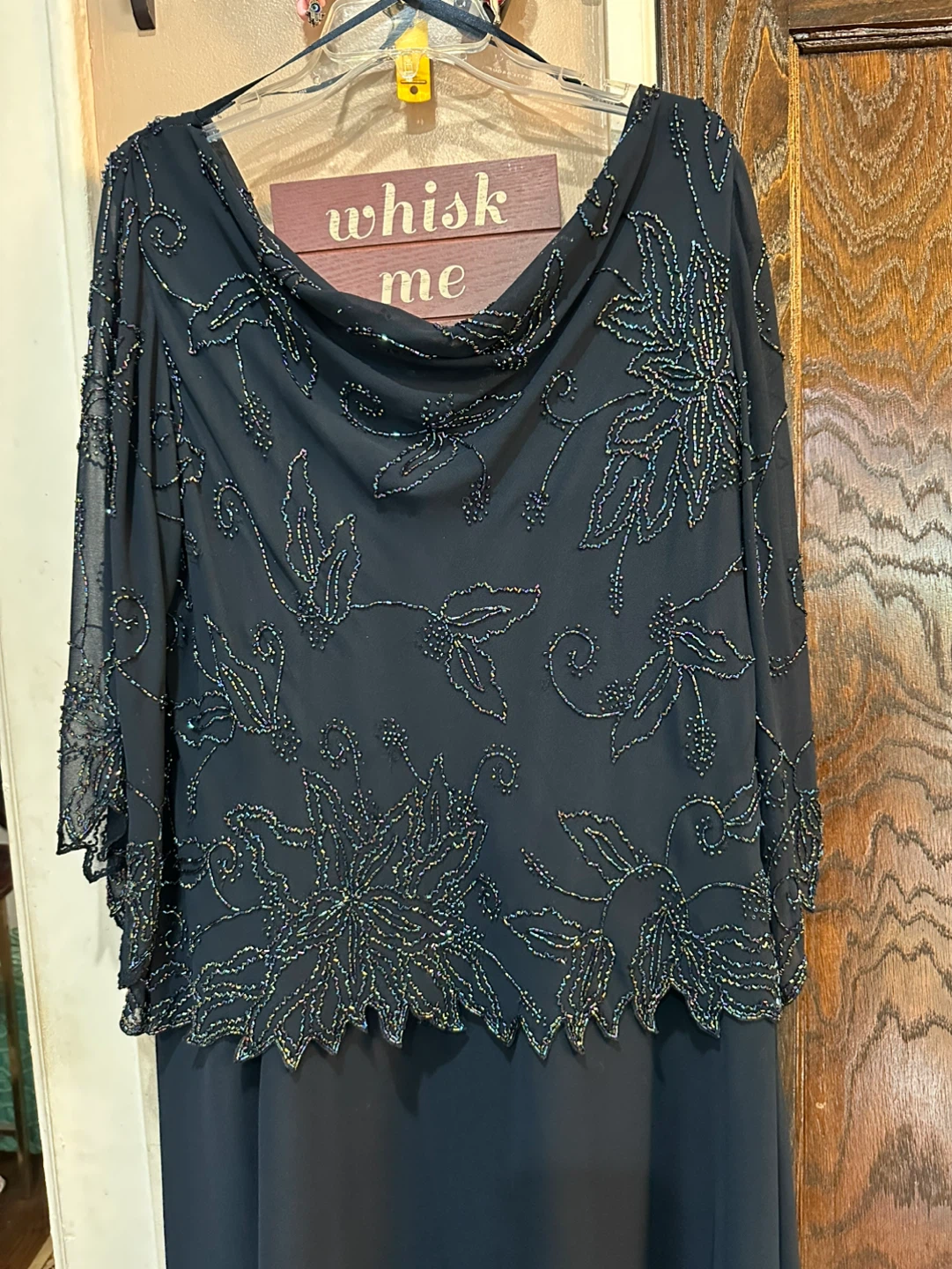 JKARA Women's Beaded Black Dress Size 18W - photo 3