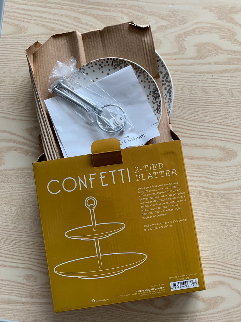 Confetti 2-Tier Platter - photo 2