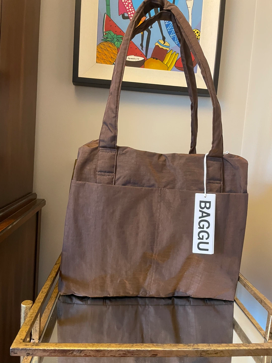 BAGGU Carry-On Cloud Bag Sm Coffee NEW with tags - photo 2