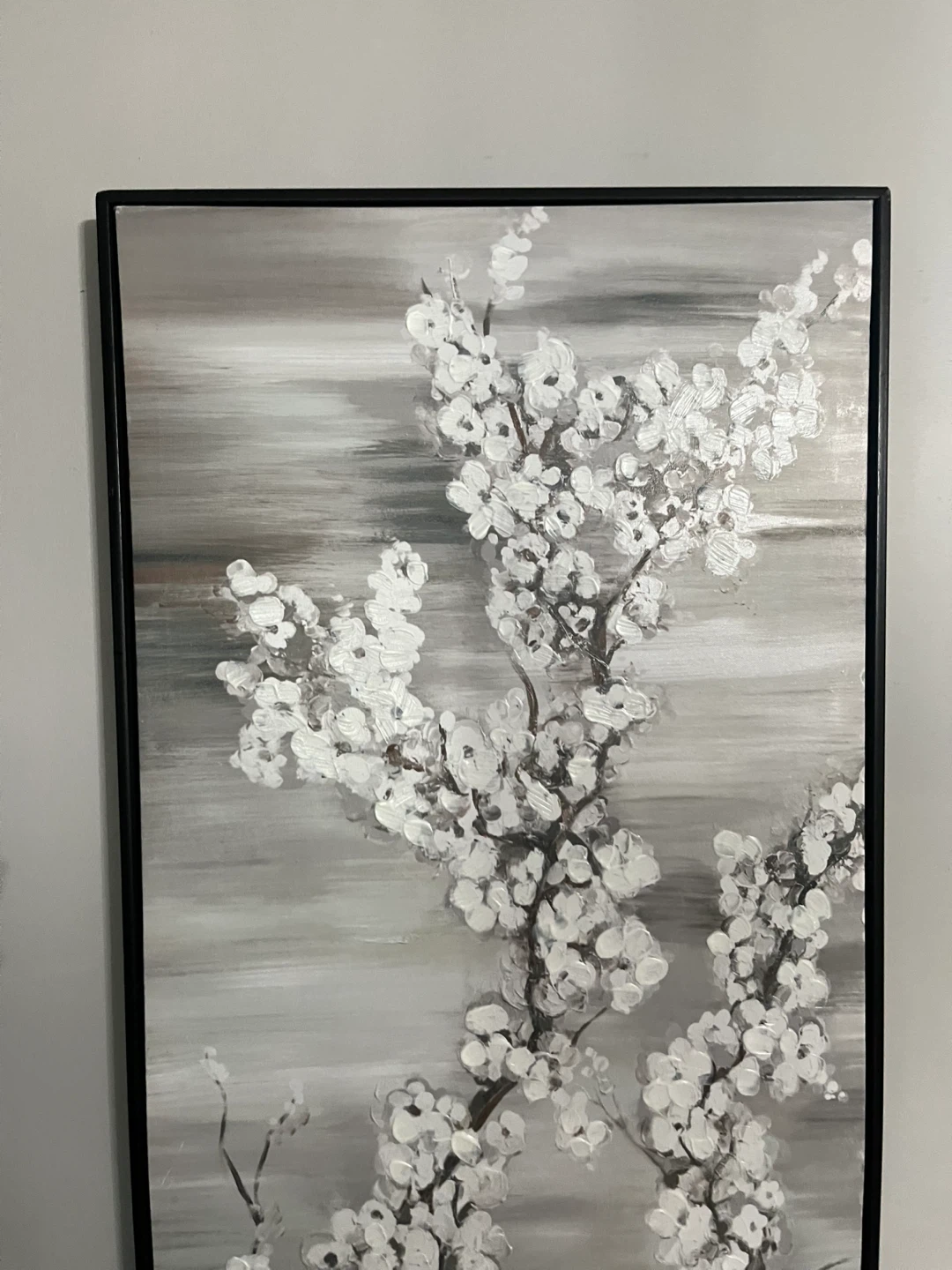 Framed White Blossom Branch Wall Art - photo 2