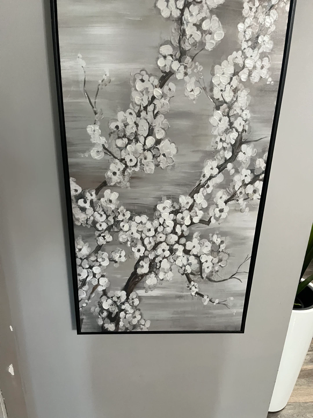 Framed White Blossom Branch Wall Art - photo 4