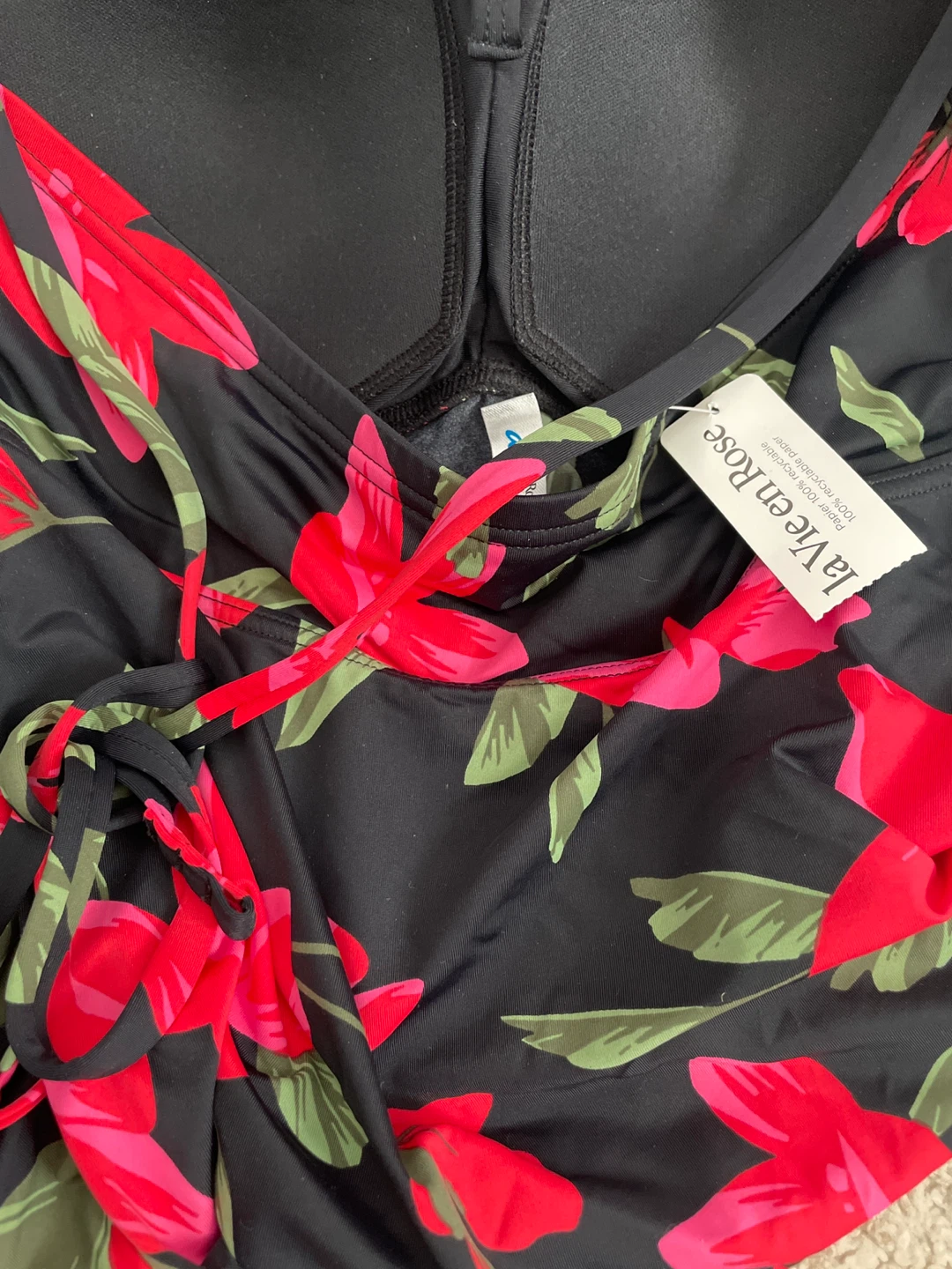 New La Vie en Rose Tropical Bandeau Tankini Top - photo 2