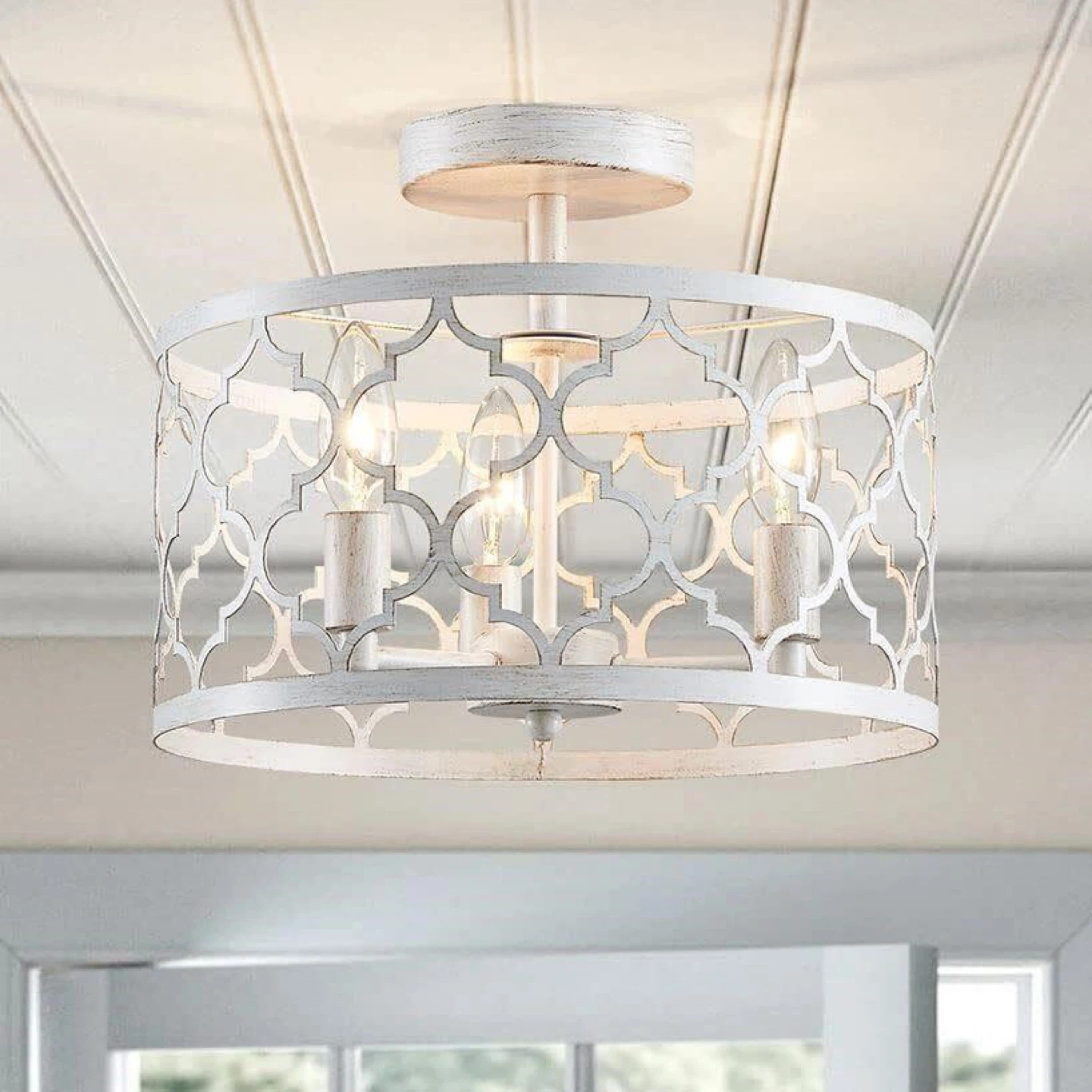 WUZUPS 3-Light Semi-Flush Ceiling Light - BNIB