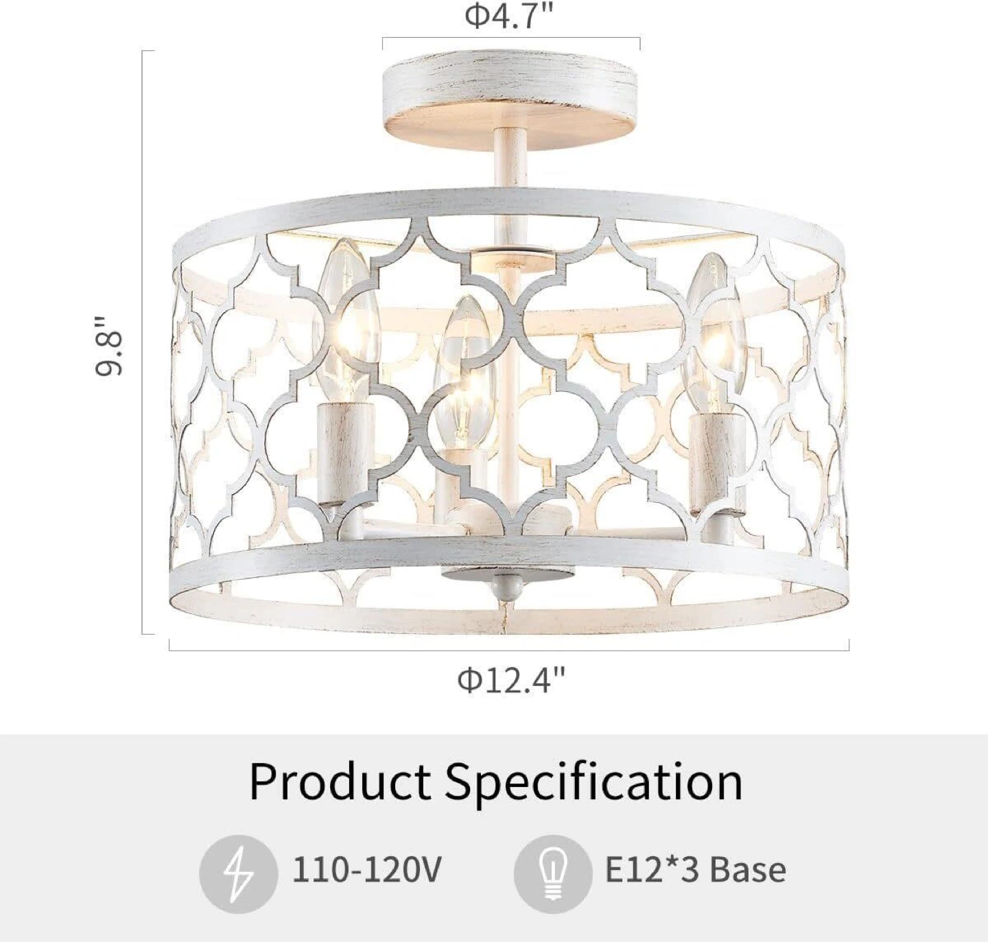 WUZUPS 3-Light Semi-Flush Ceiling Light - BNIB - photo 2