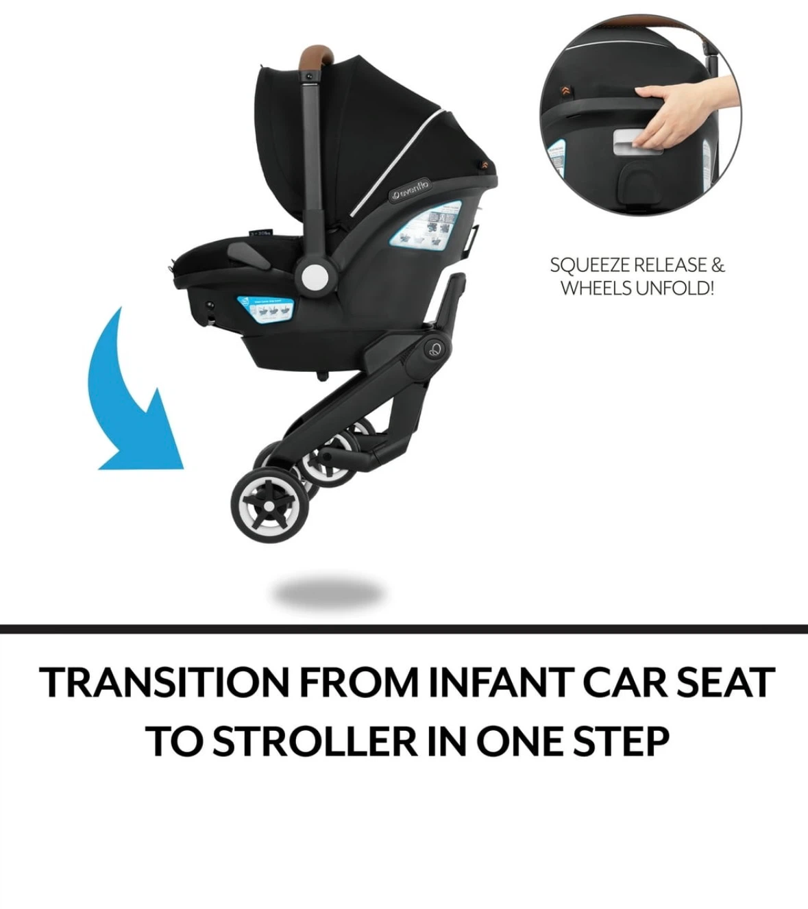 Evenflo Shyft DualRide Infant Car Seat and Stroller Combo - photo 5