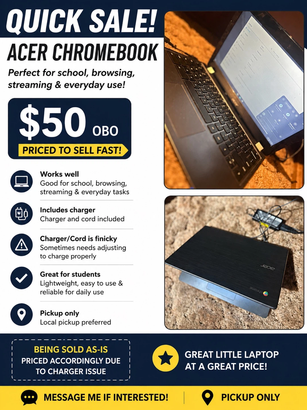 Acer Chromebook Laptop