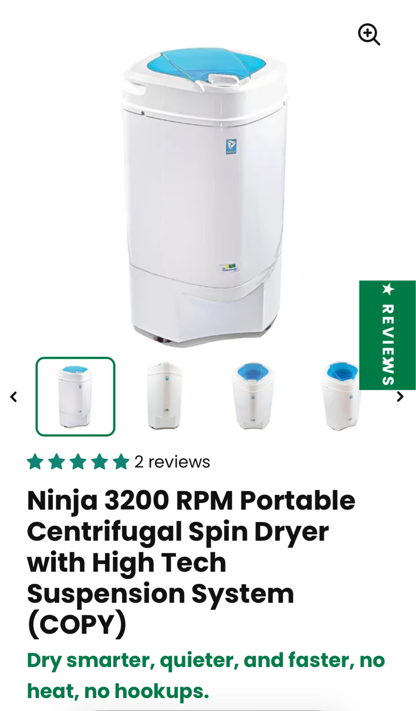 Ninja 3200 RPM Portable Spin Laundry Dryer - photo 2