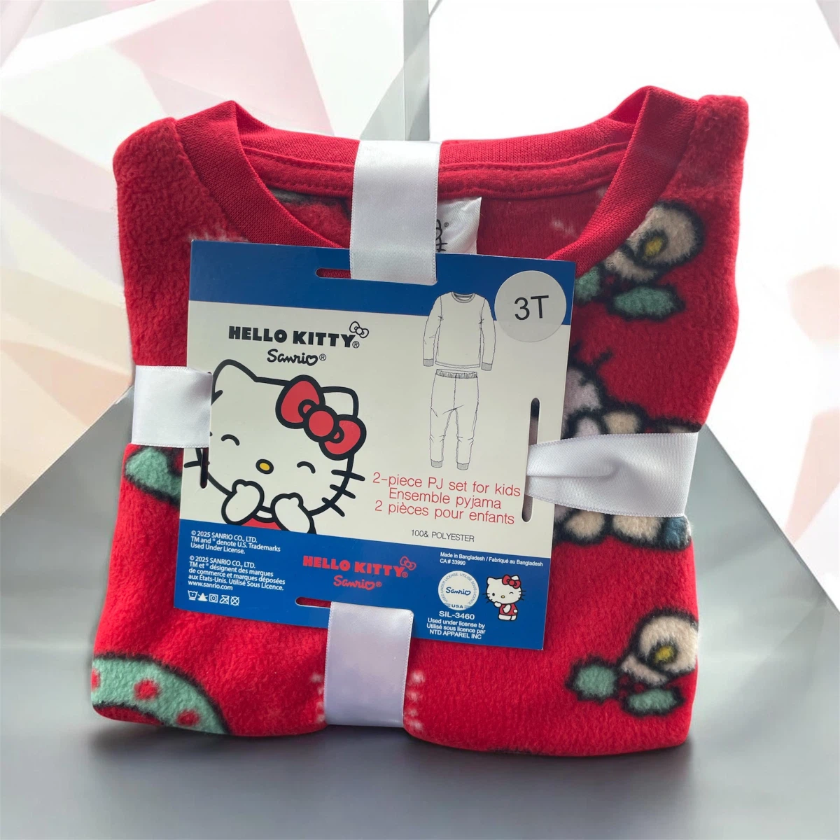 New Hello Kitty Sanrio 3T/4T Fleece Pajama Set