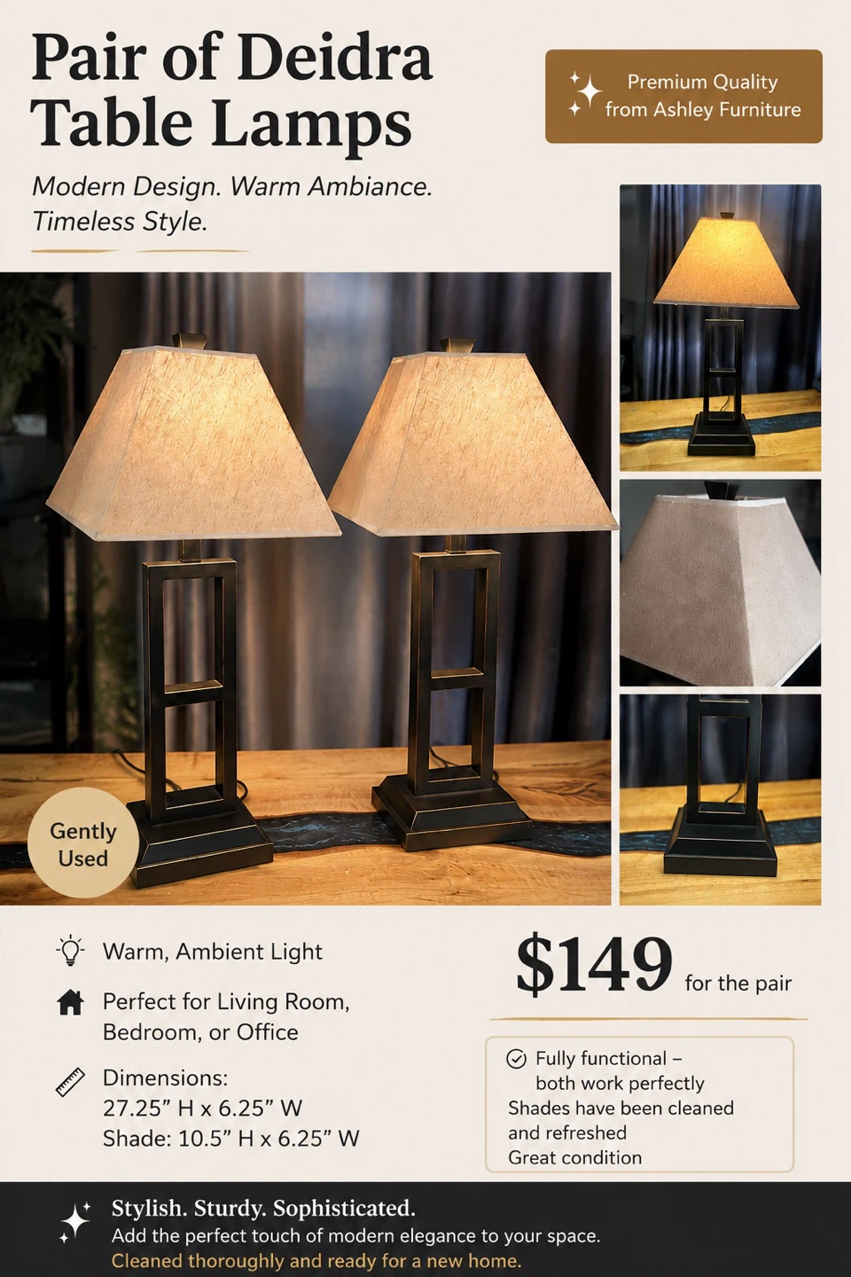 Pair of Deidra Table Lamps