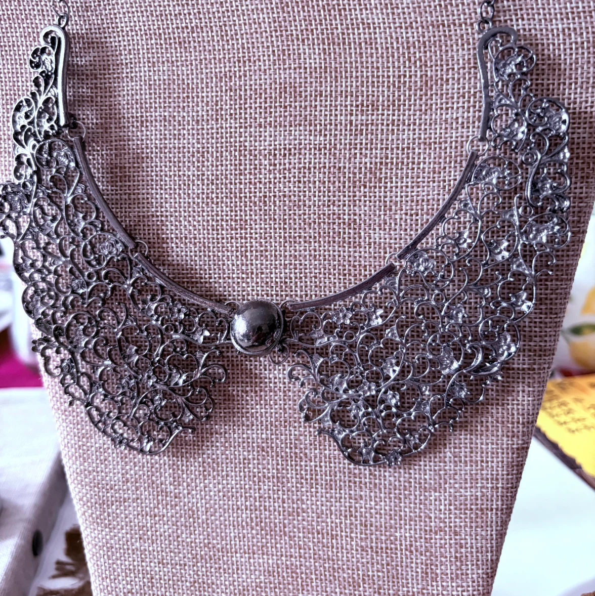 Ornate Metal Collar Necklace - photo 2